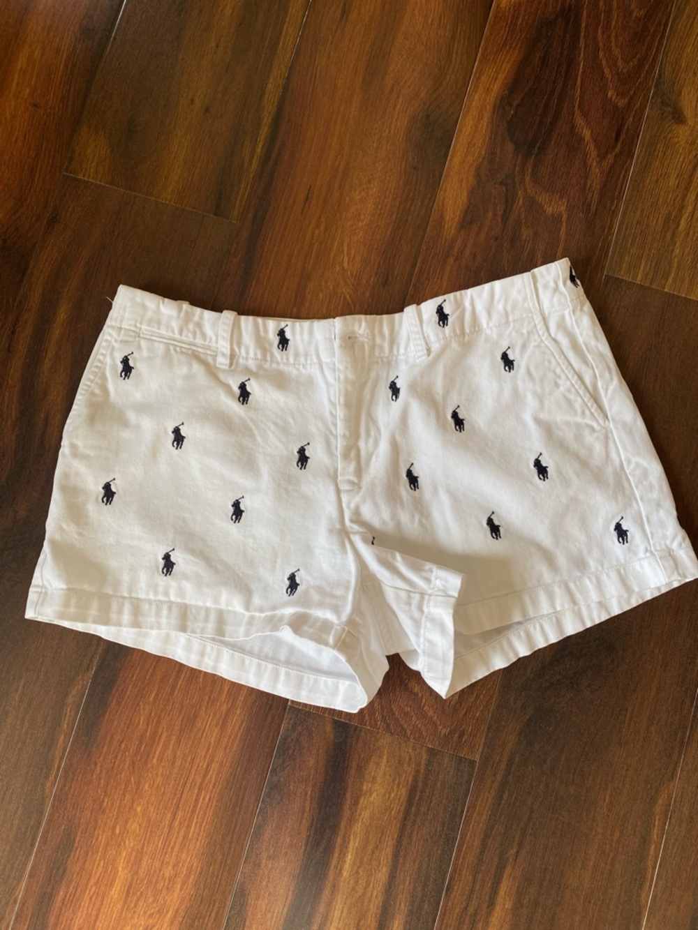 Ralph Lauren Sport 3” Chino Twill Cotton All Over Pony Shorts Stains 8